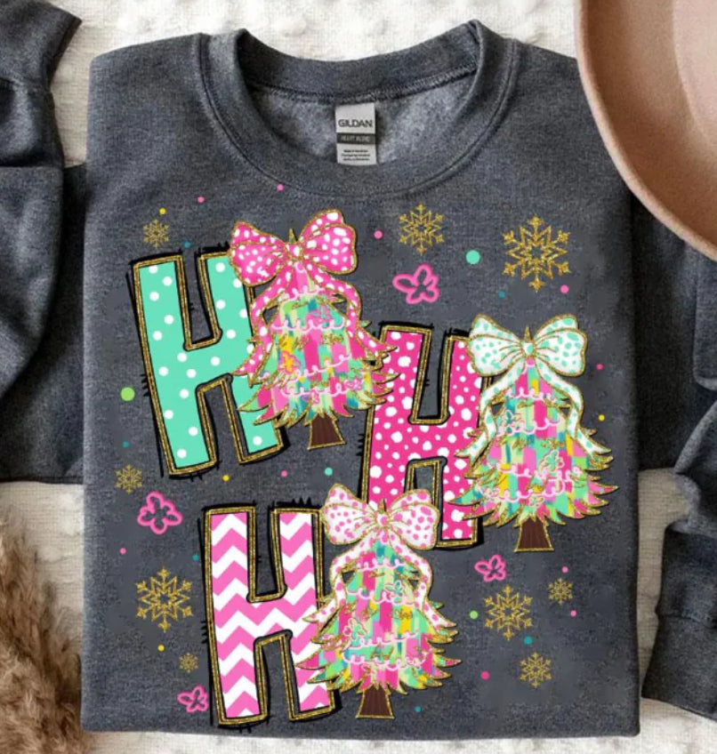 HOHOHO GLITTER T-SHIRT