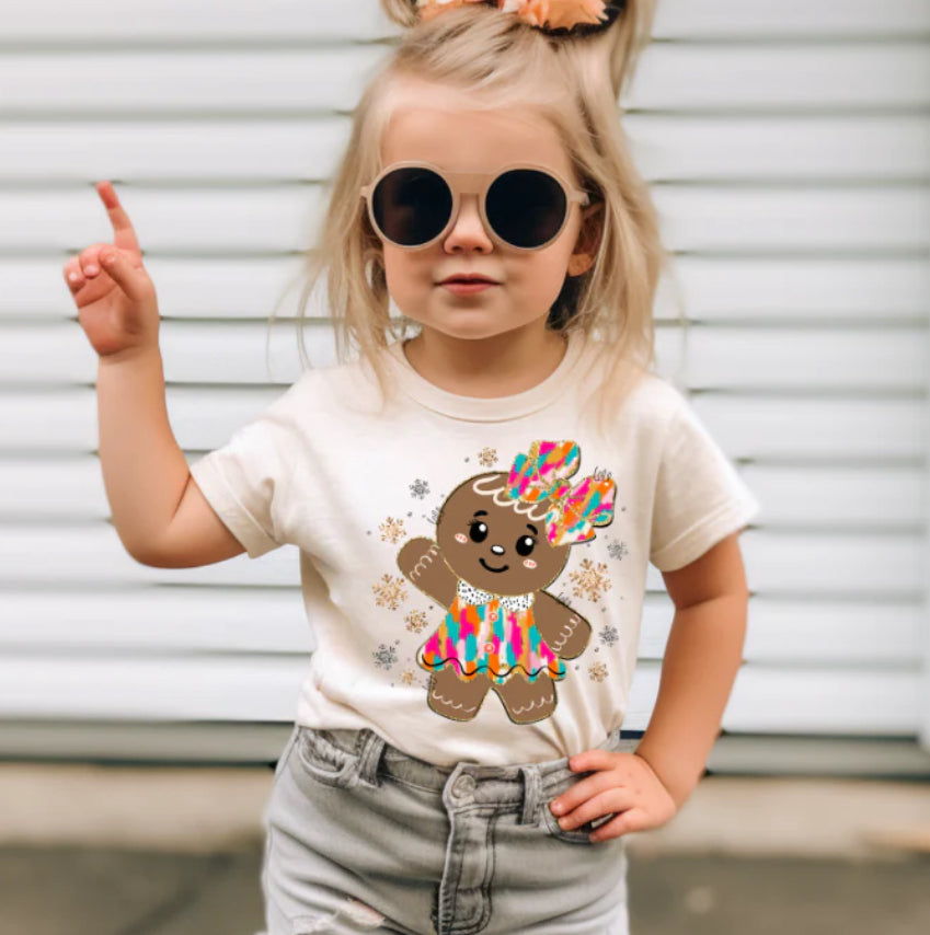GIRL GINGERBREAD KIDS T-SHIRT