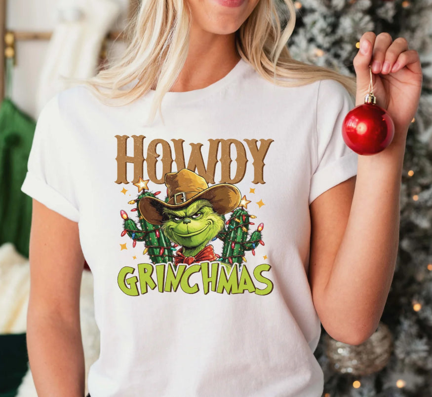 HOWDY CHRISTMAS GREEN GUY T-SHIRT