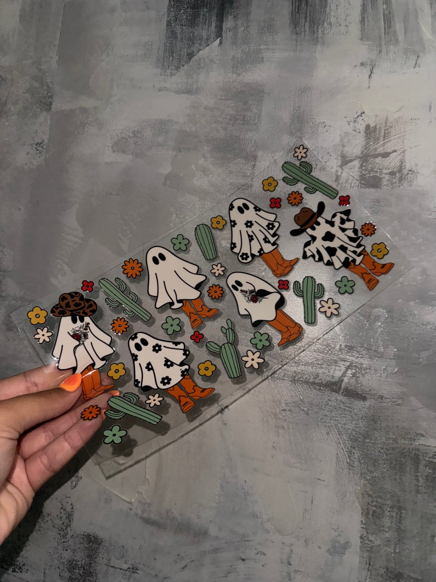 16 OZ CACTUS & COW GHOSTS GLASS CUP