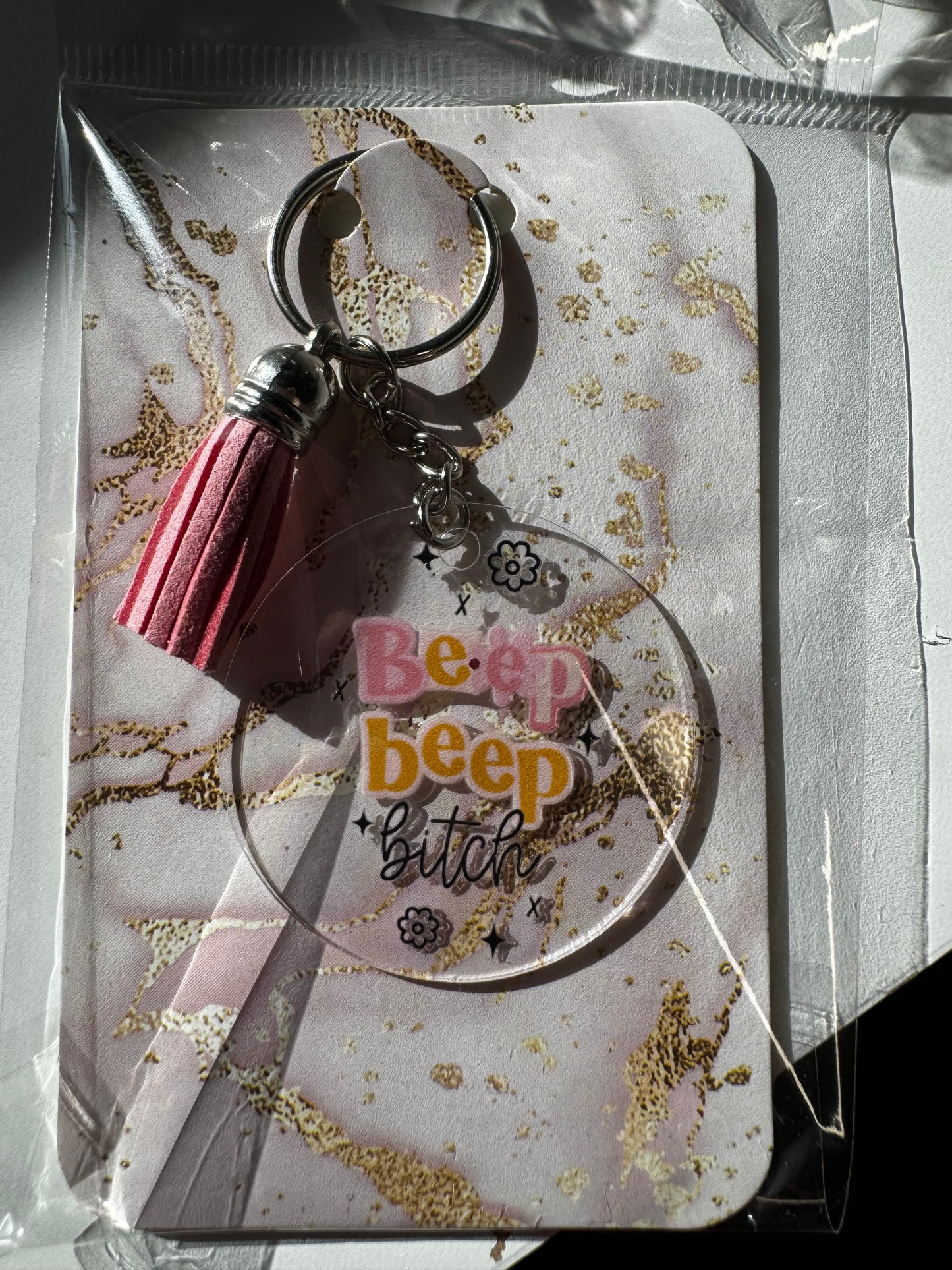 BEEP BEEP B KEYCHAIN
