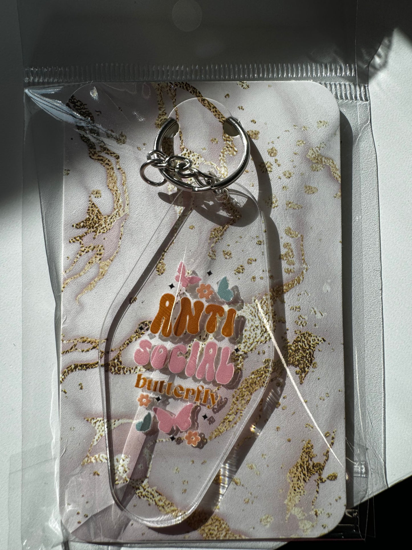ANTI SOCIAL BUTTERFLY KEYCHAIN