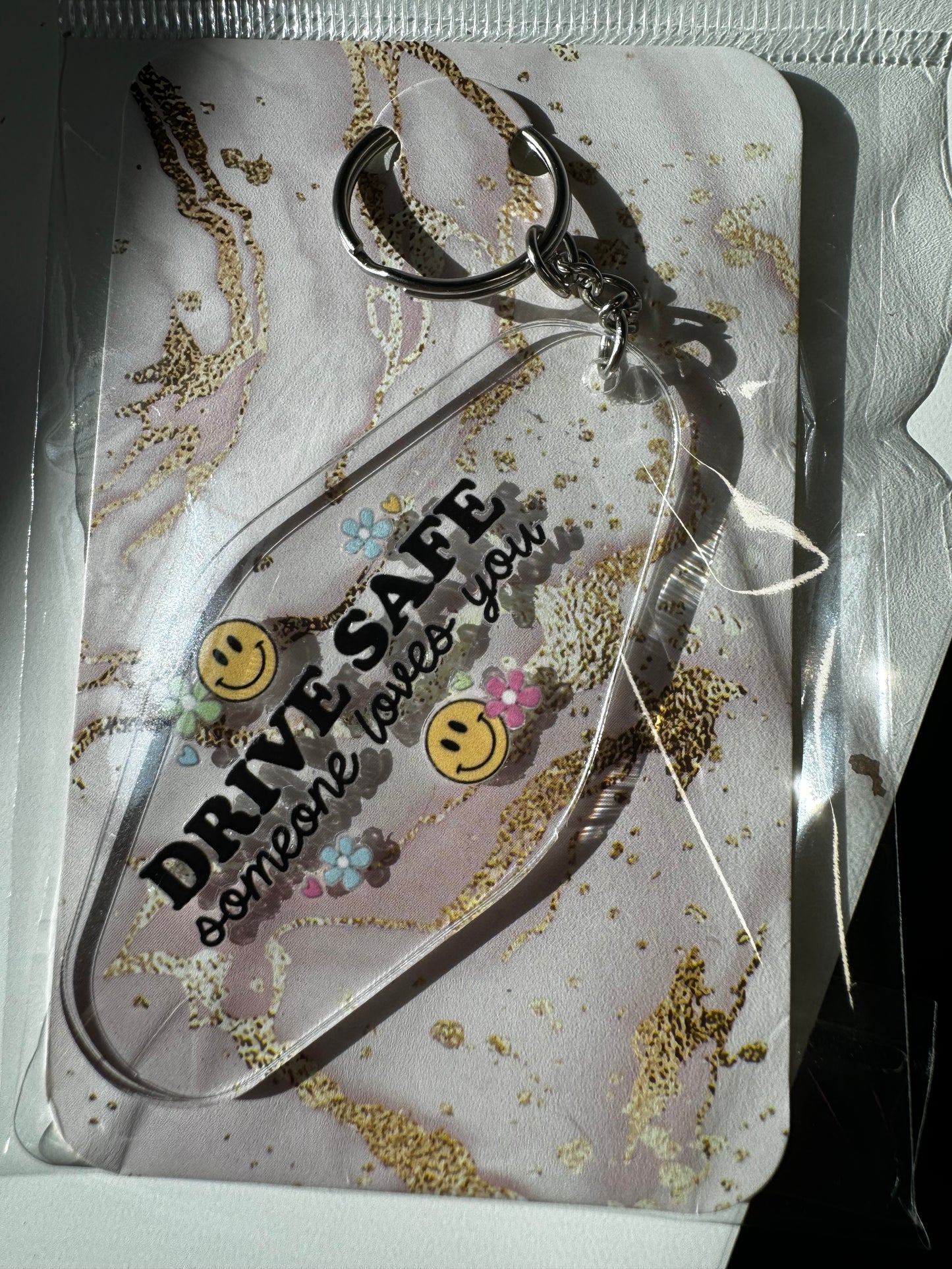 DRIVE SAFE SOMEONE LOVES YOU KEYCHAIN