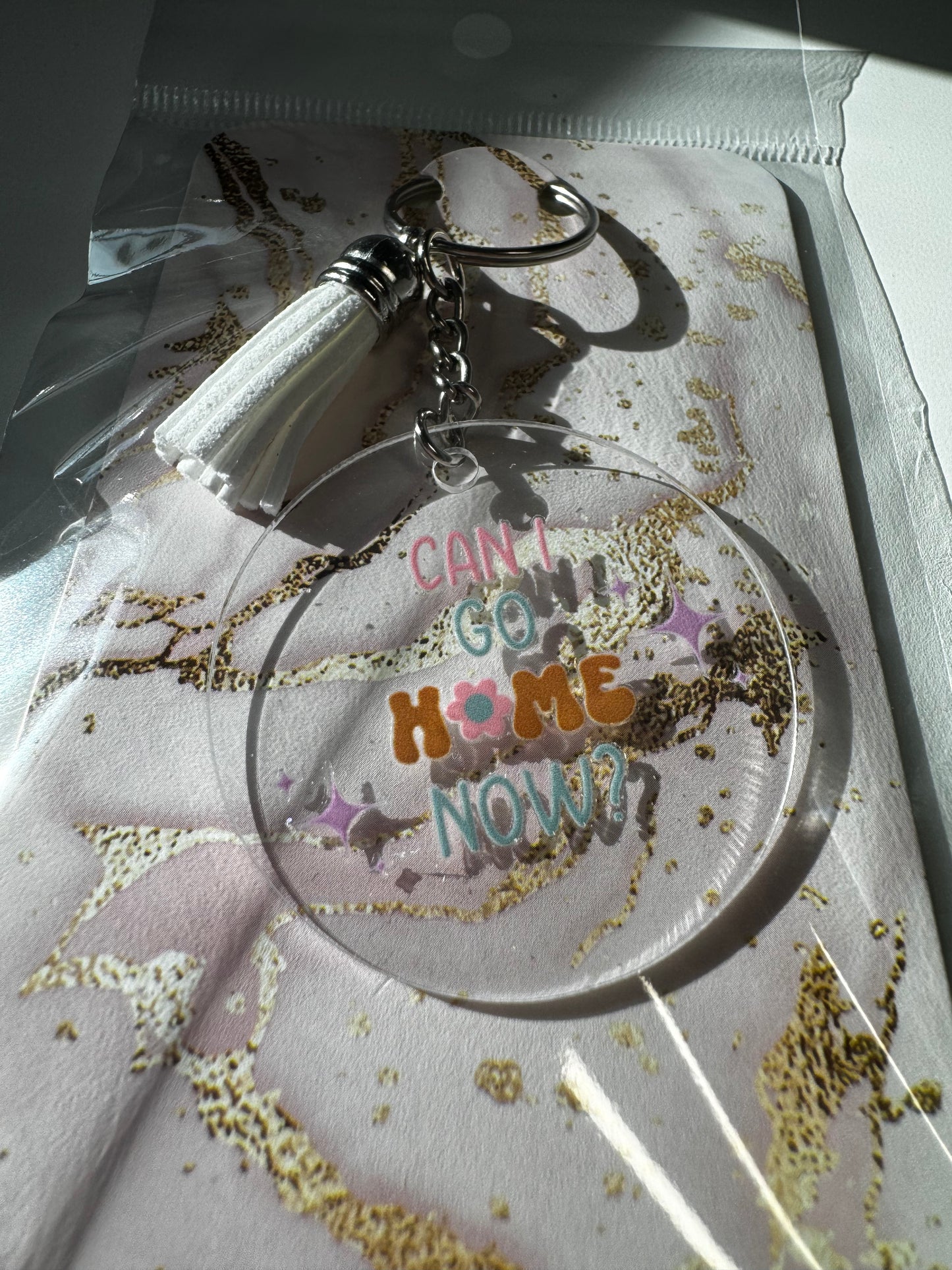 CAN I GO HOME NOW KEYCHAIN