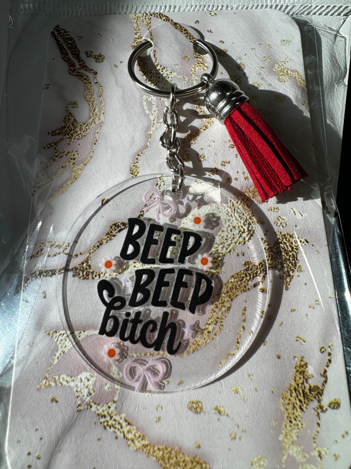 BEEP BEEP B BOW KEYCHAIN