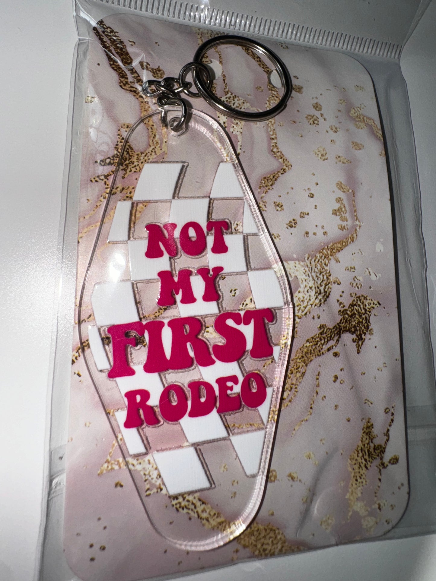 NOT MY FIRST RODEO KEYCHAIN