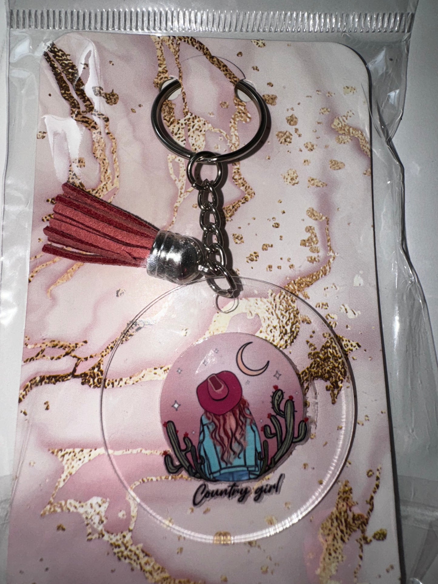 COUNTRY GIRL KEYCHAIN