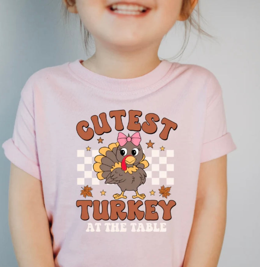 CUTEST TURKEY KIDS T-SHIRT (GIRL)