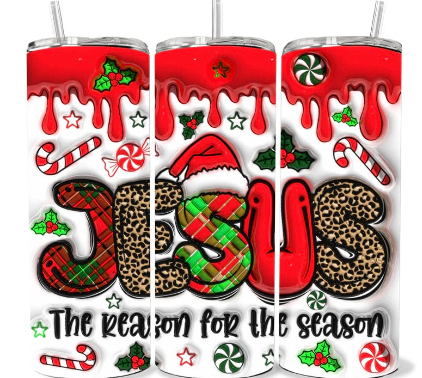 20 OZ JESUS 3-D CHRISTMAS TUMBLER