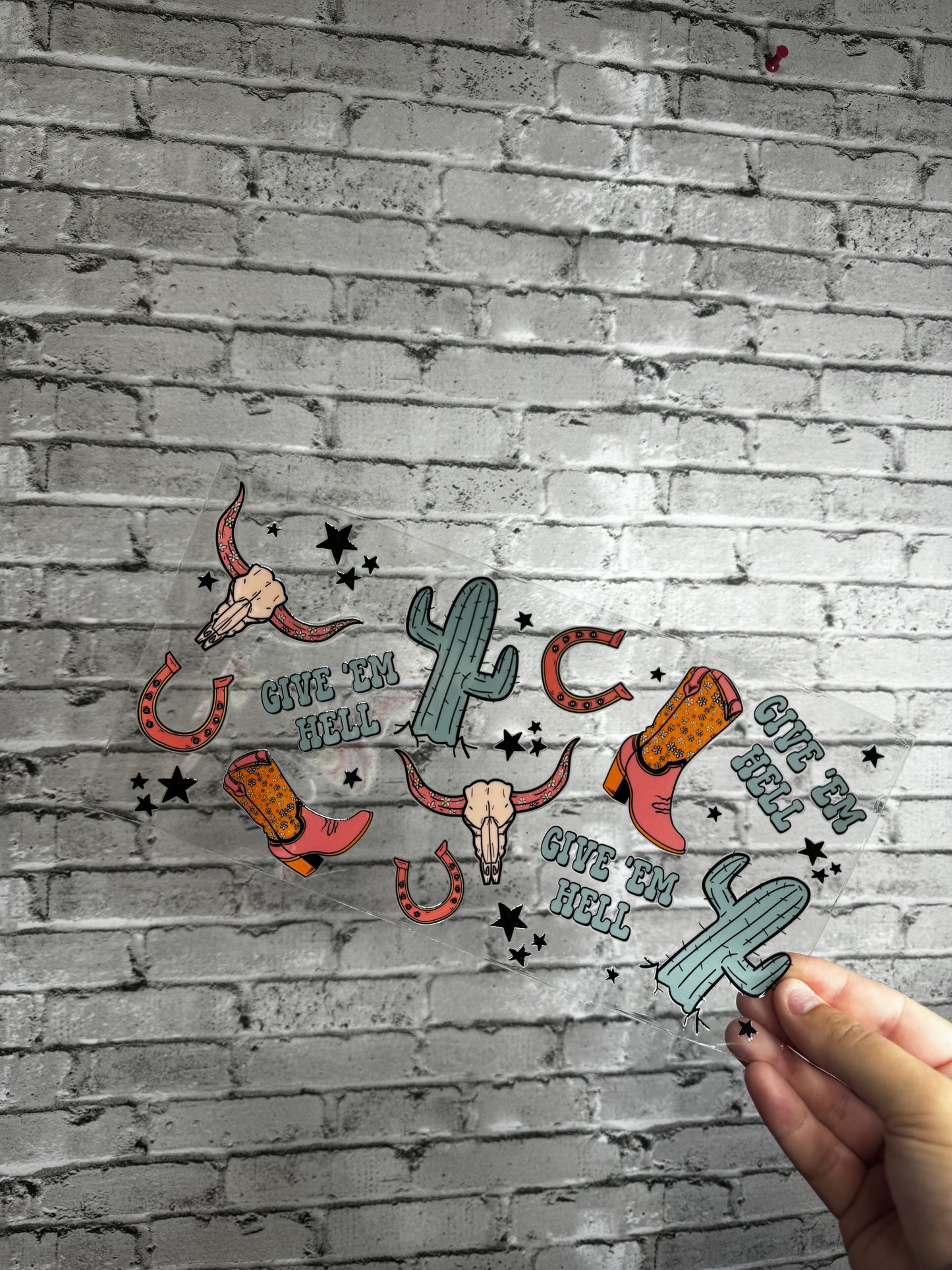 16 OZ GIVE 'EM HELL GLASS CUP