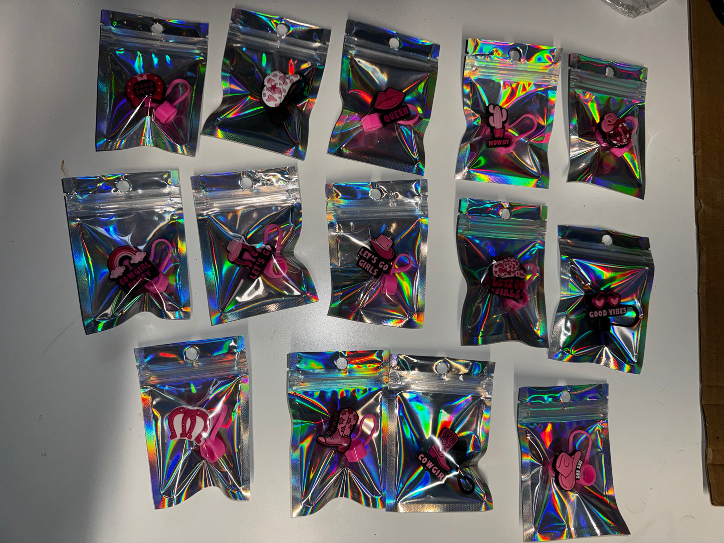 PINK COWBOY STRAW COVER - PICK OPTION