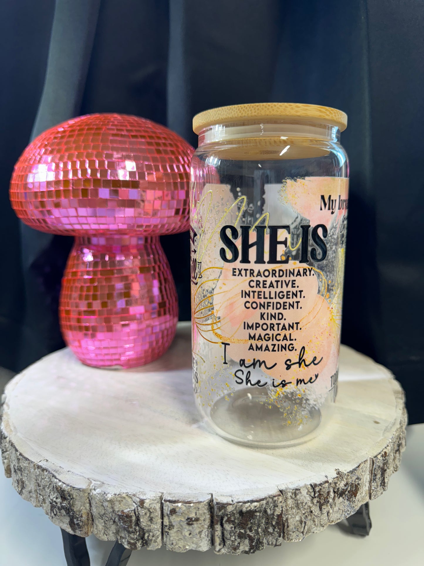 16 OZ SHE IS GLASS CUP
