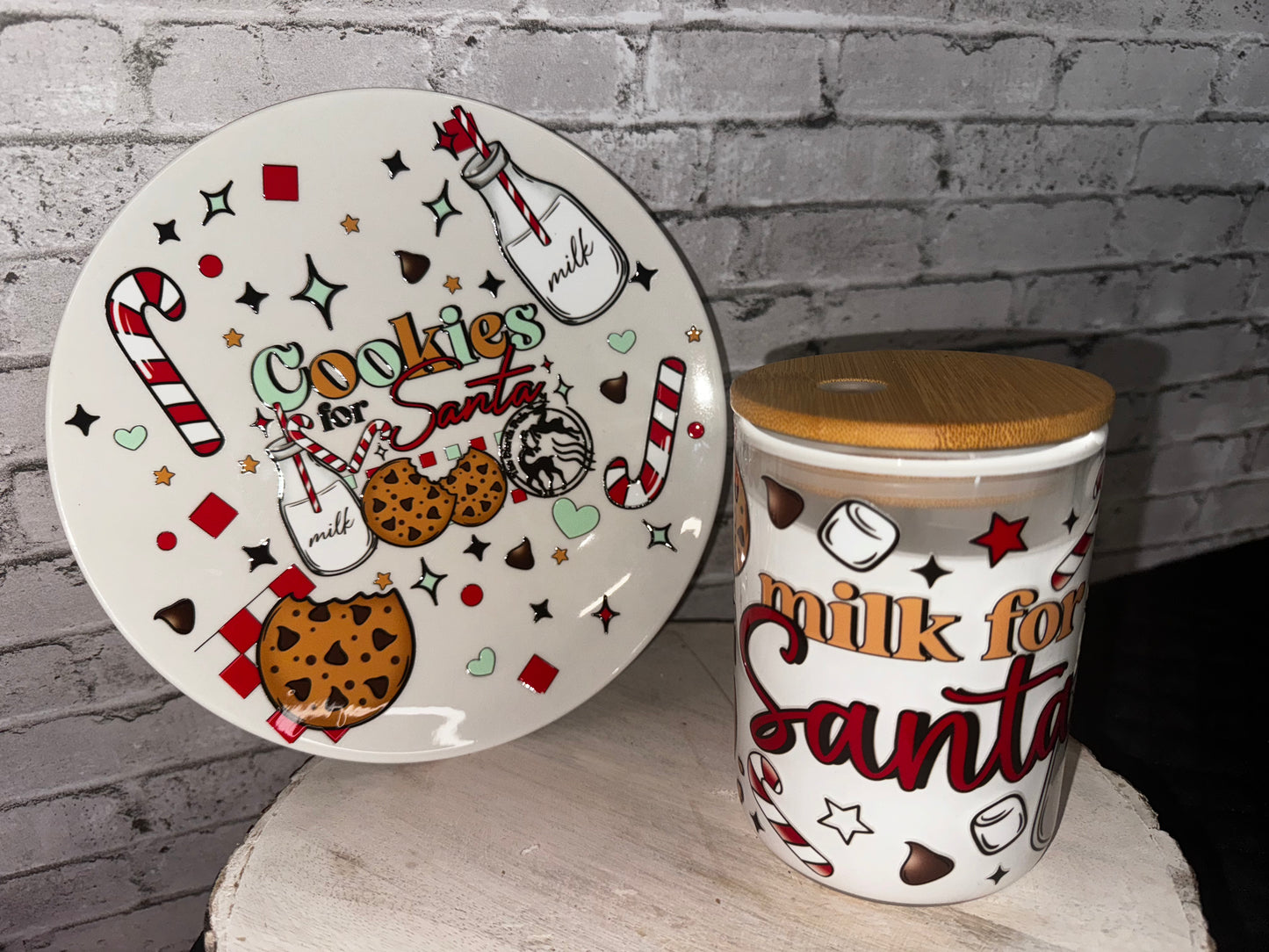 MILK AND COOKIES FOR SANTA MUG AND PLATE SET