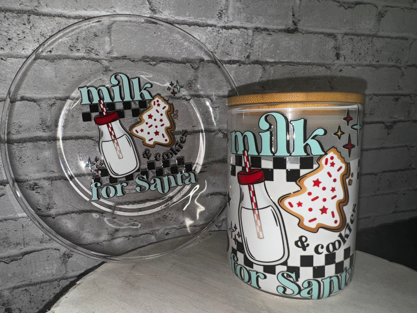 MILK AND COOKIES FOR SANTA CLEAR SET