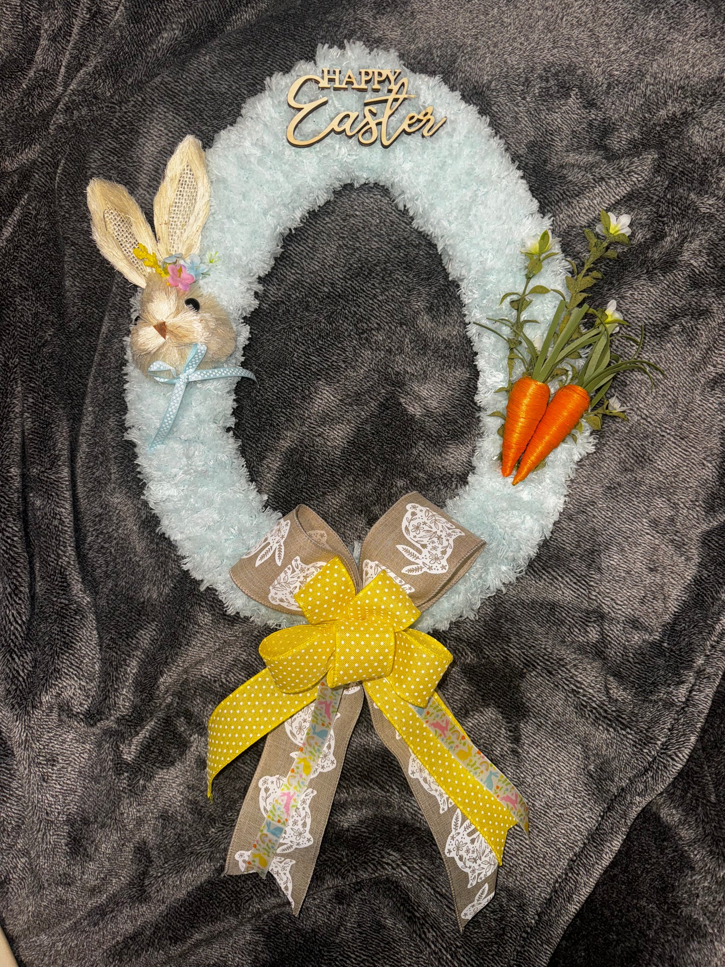 BLUE CARROT EGG WREATH