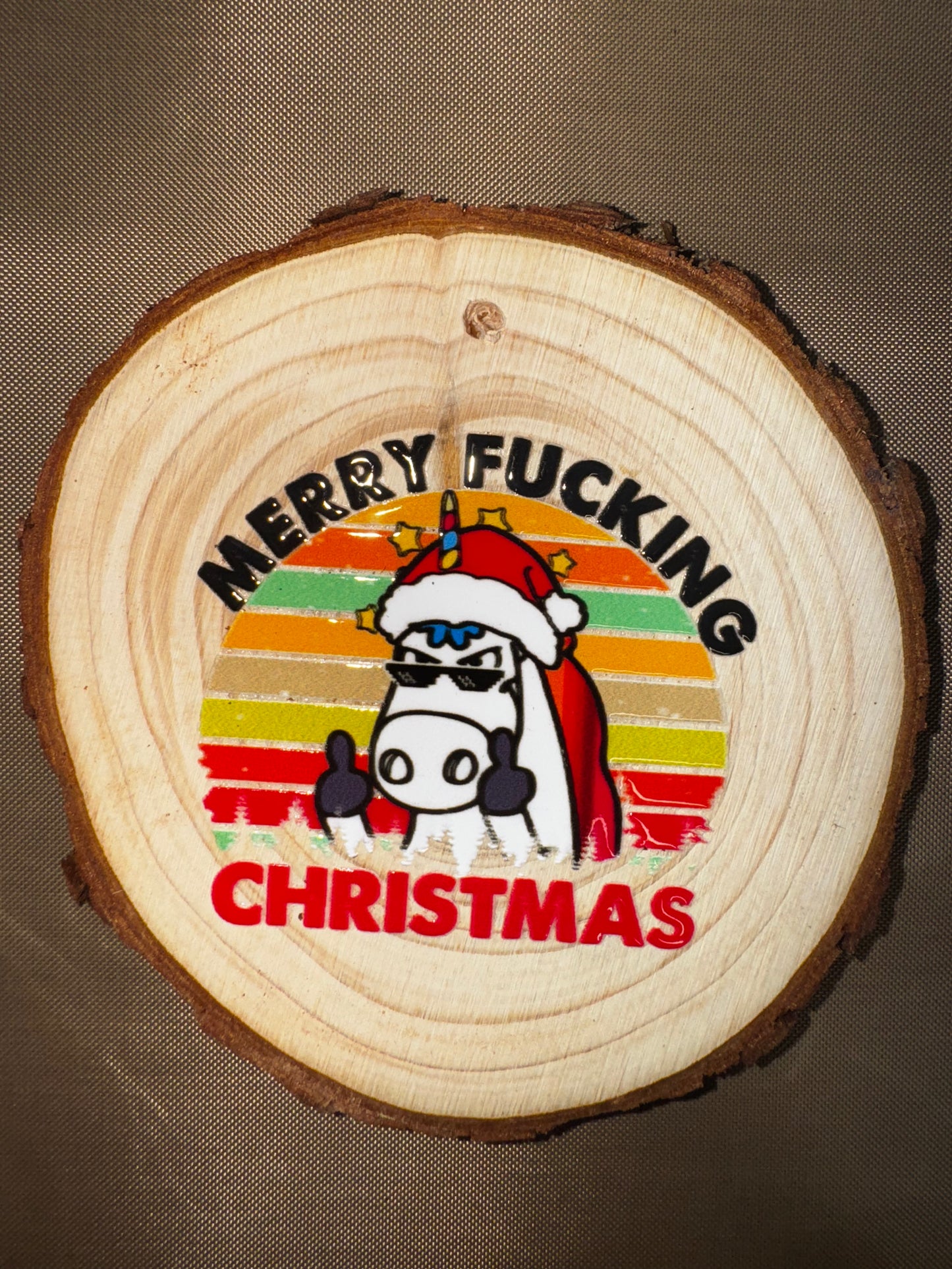 MERRY F CHRISTMAS ORNAMENT