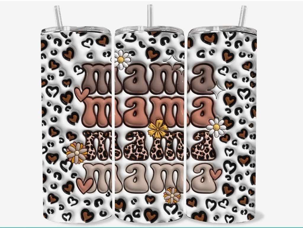 20 OZ 3-D MAMA CHEETAH TUMBLER