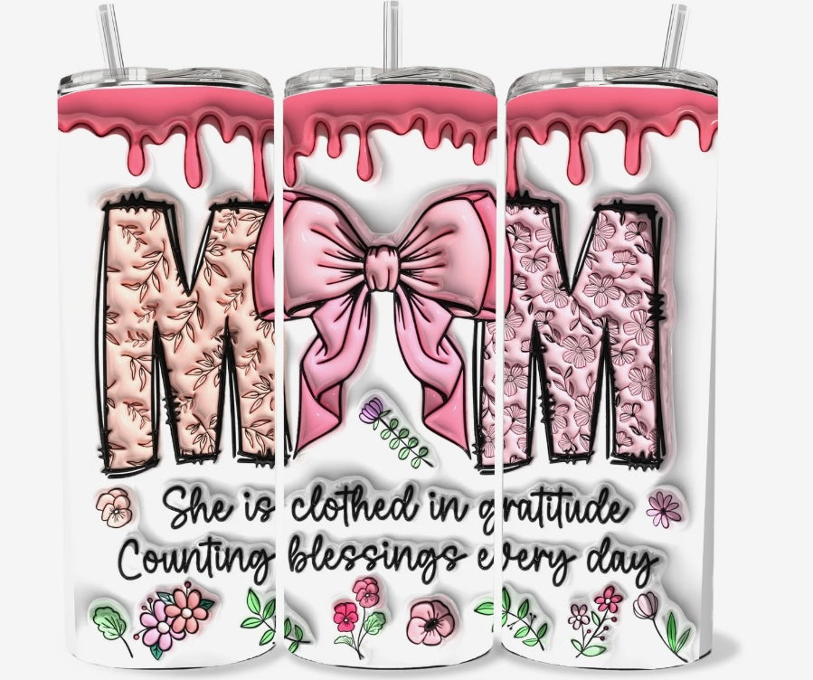 20 OZ 3-D MOM TUMBLER
