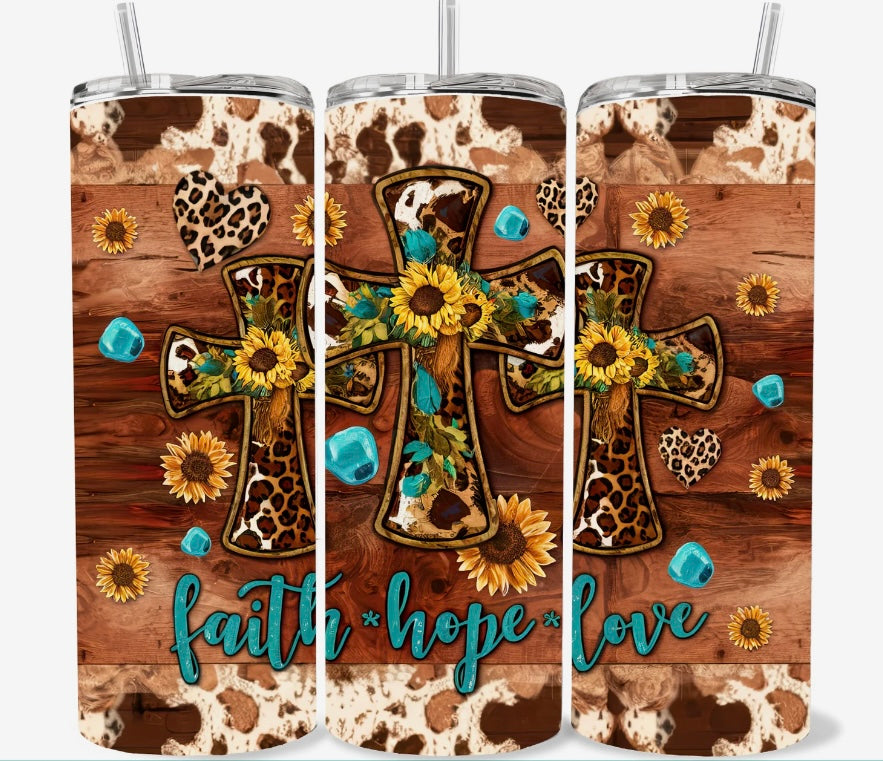 20 OZ FAITH HOPE LOVE TUMBLER