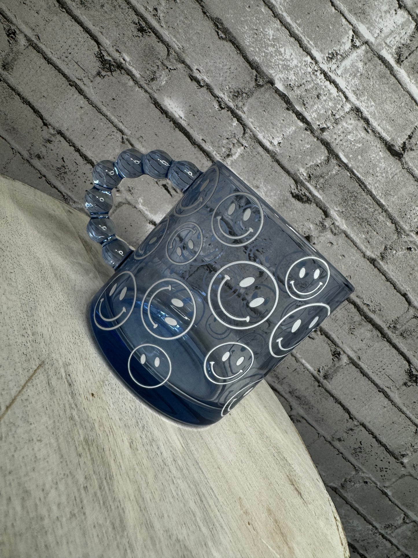 WHITE SMILEYS SMALL MUG