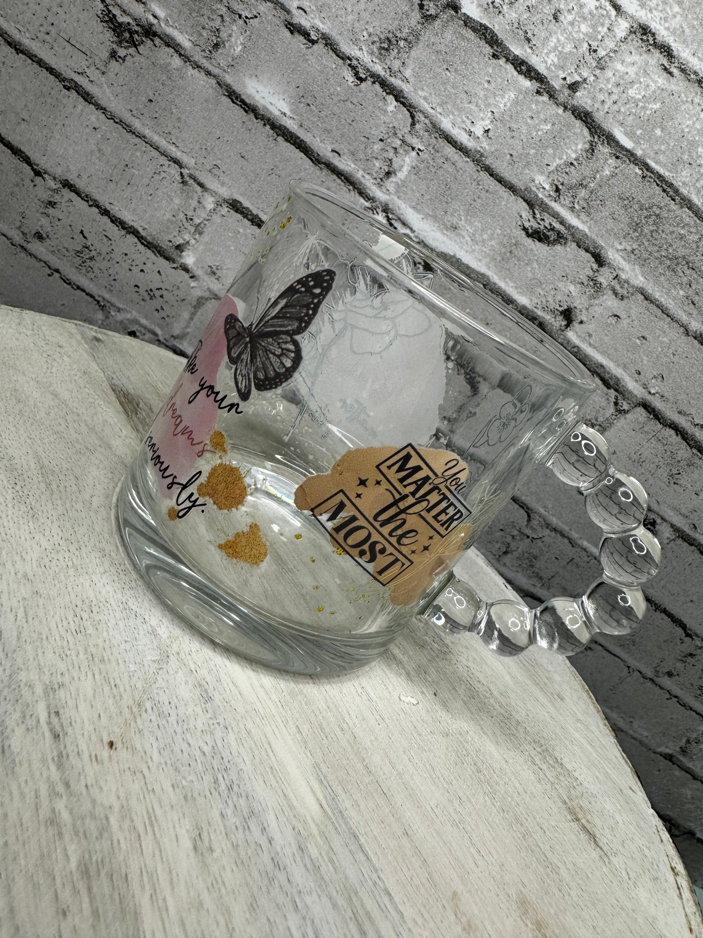 YOURE LOVED SMALL GLASS MUG