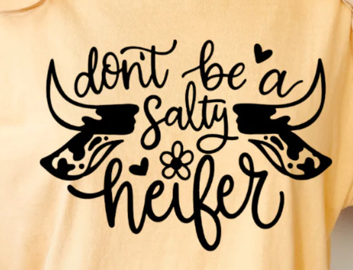 DONT BE A SALTY HEIFER T-SHIRT