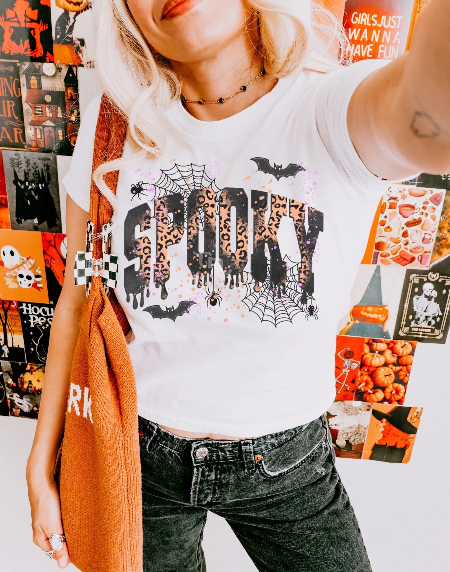 SPOOKY CHEETAH WEB T-SHIRT