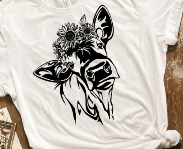 FLORAL HEIFER T-SHIRT