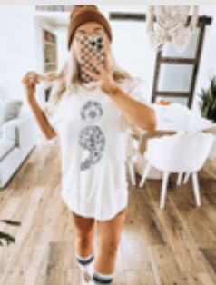 SEMICOLON FLORAL T-SHIRT