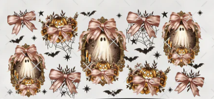 VINTAGE GHOSTIES GLASS CUP