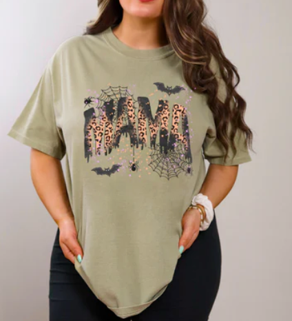 MAMA CHEETAH HALLOWEEN T-SHIRT