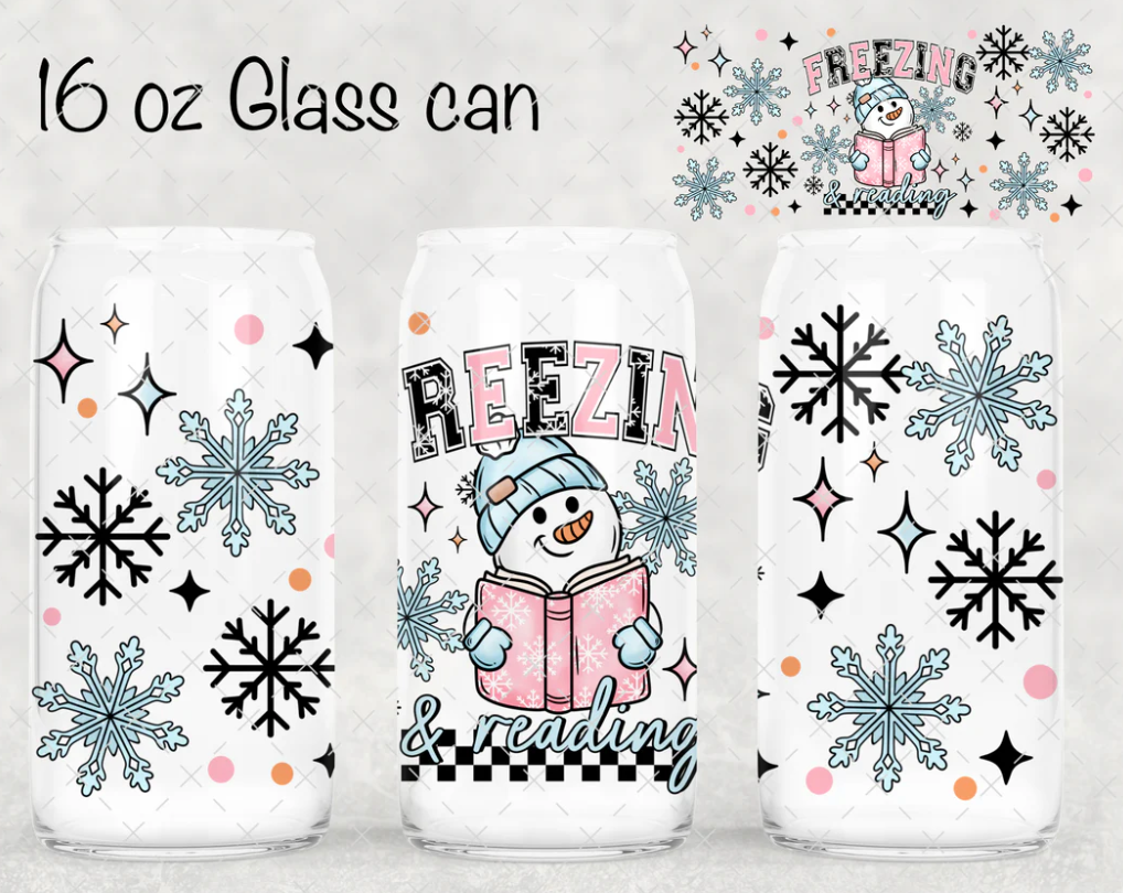 16 OZ FREEZING & READING GLASS CUP