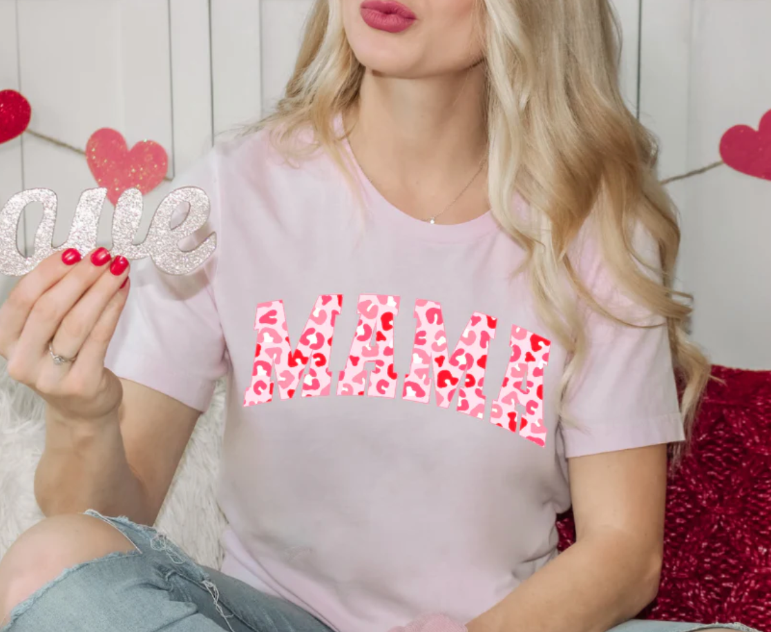 MAMA VARSITY VALENTINE T-SHIRT