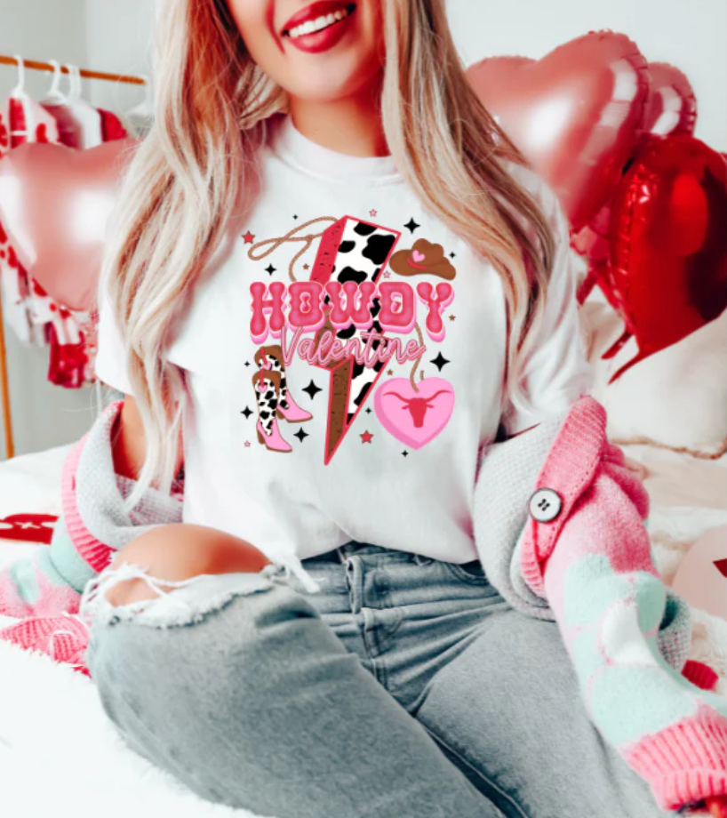 HOWDY VALENTINE BOLT T-SHIRT
