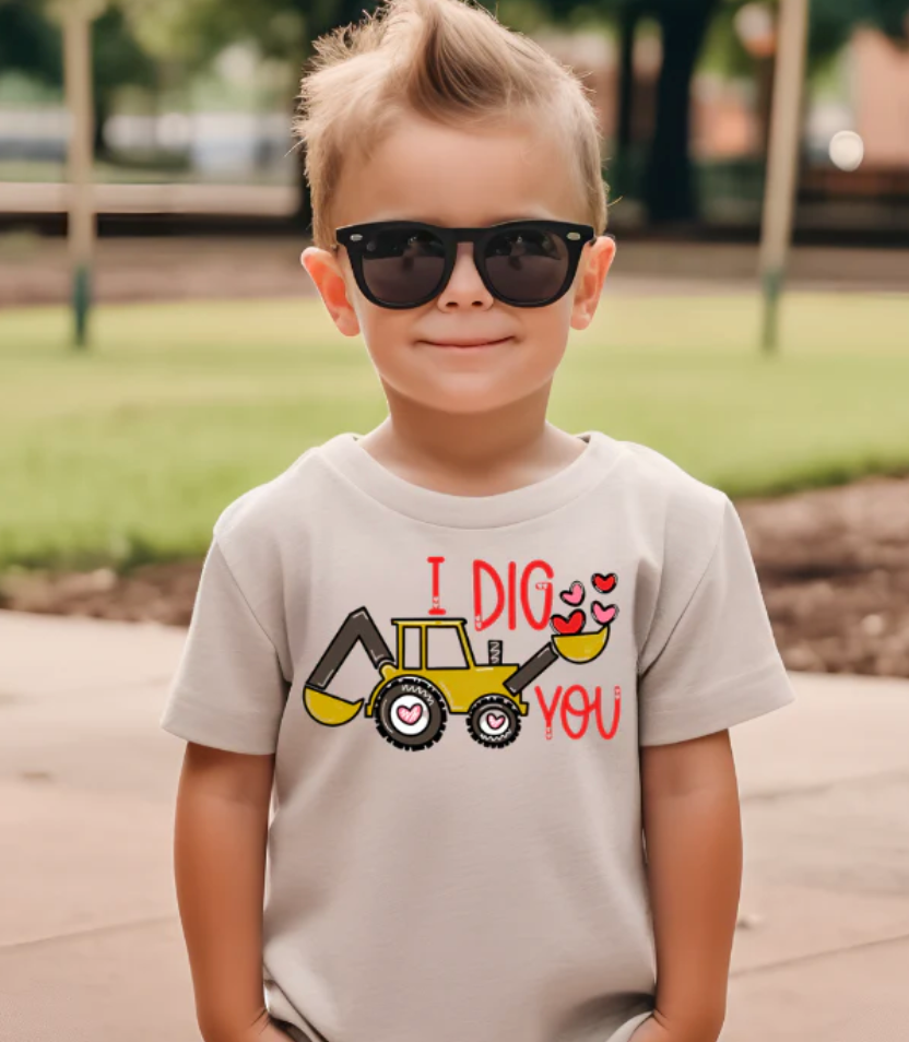 I DIG YOU VALENTINE KIDS T-SHIRT