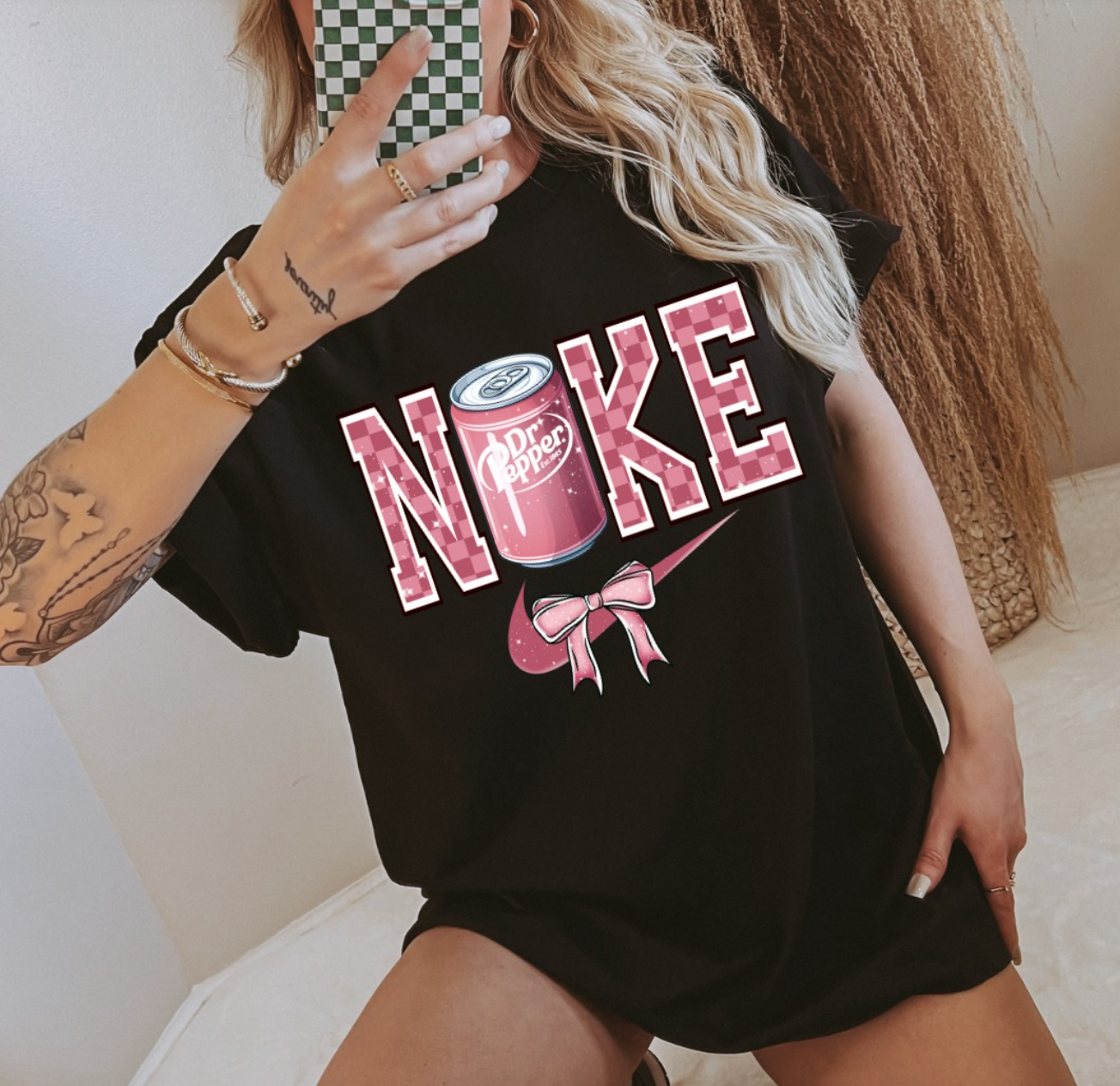 DR PEPPER CHECK T-SHIRT - PREORDER