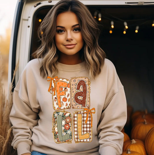 FALL COLLAGE BOW T-SHIRT
