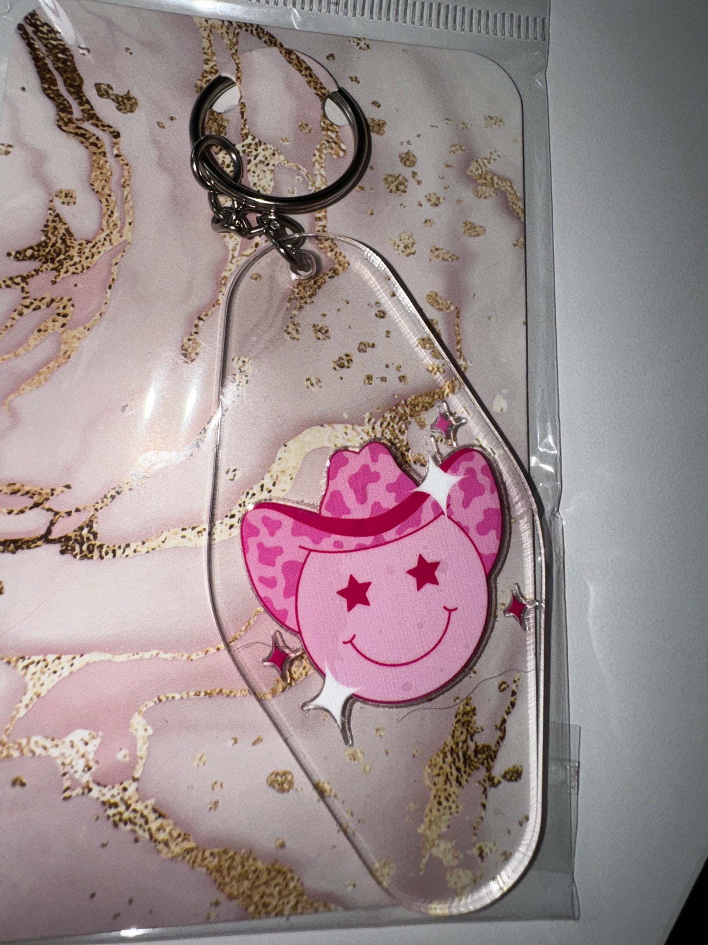 PINK COWBOY KEYCHAIN
