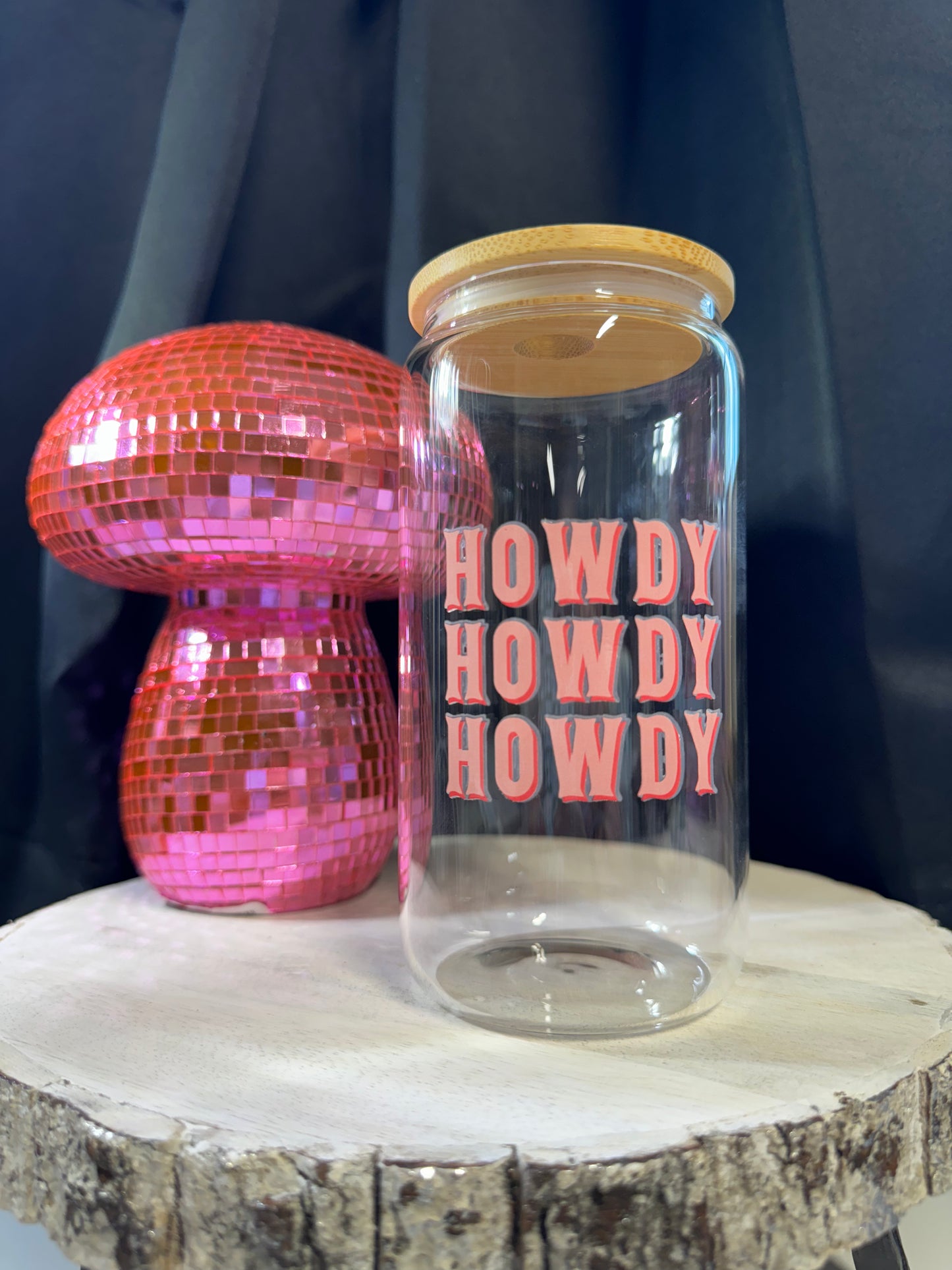 16 OZ HOWDY GLASS CUP