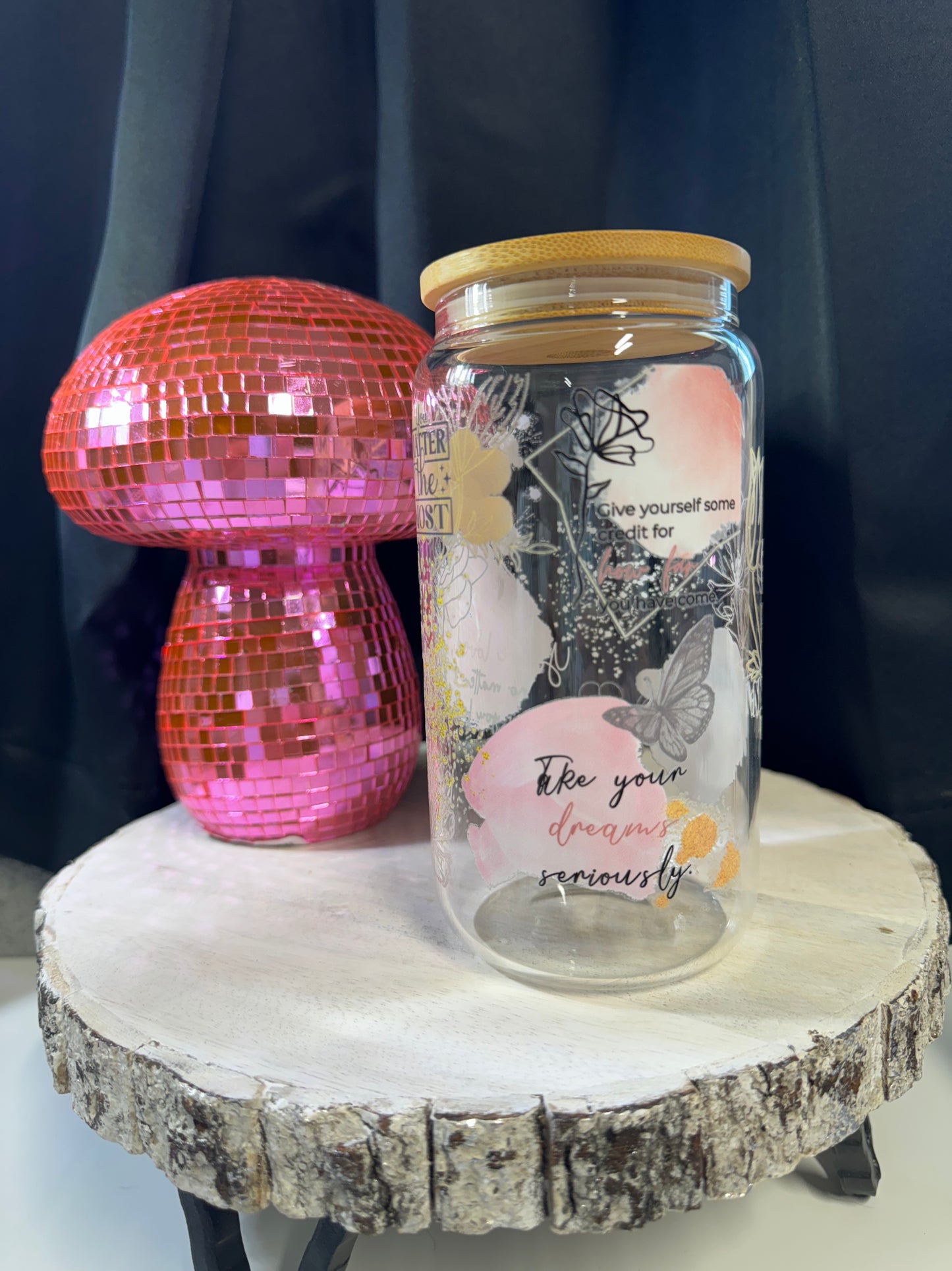 16 OZ SELF LOVE GLASS CUP