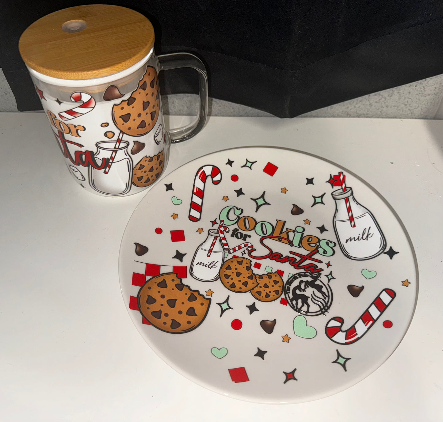 MILK AND COOKIES FOR SANTA MUG AND PLATE SET
