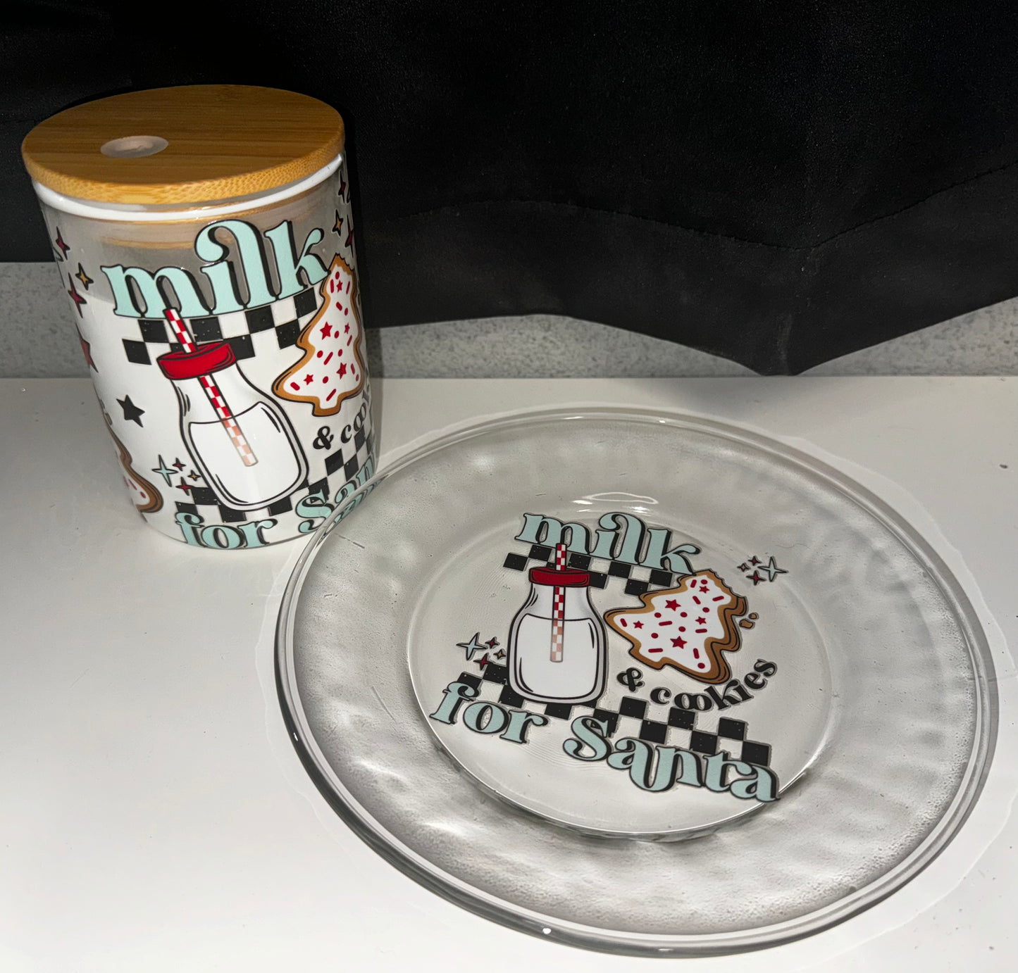 MILK AND COOKIES FOR SANTA CLEAR SET