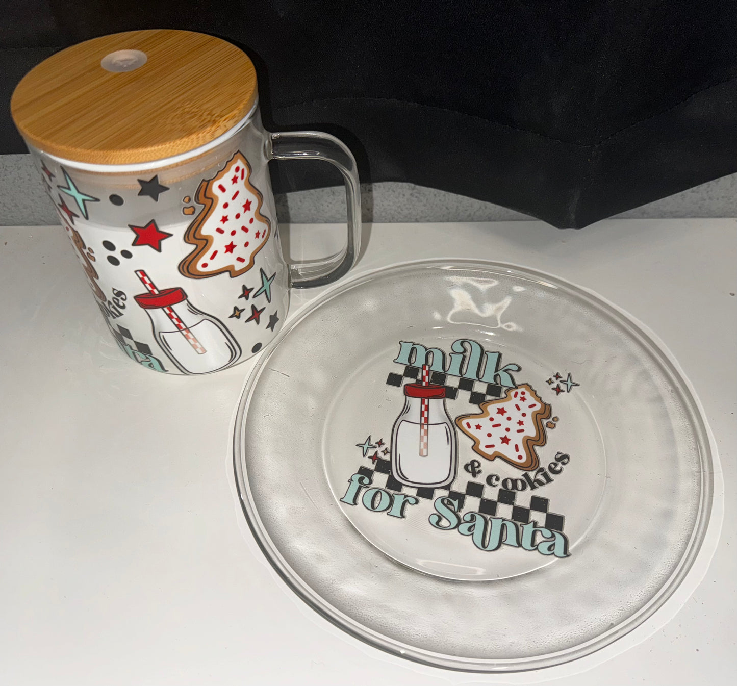 MILK AND COOKIES FOR SANTA CLEAR SET