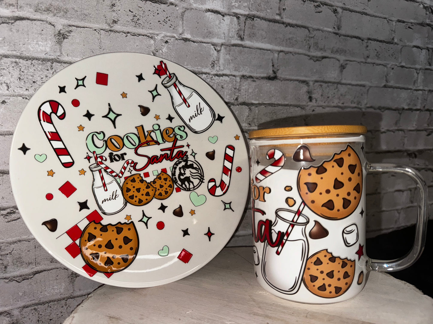 MILK AND COOKIES FOR SANTA MUG AND PLATE SET