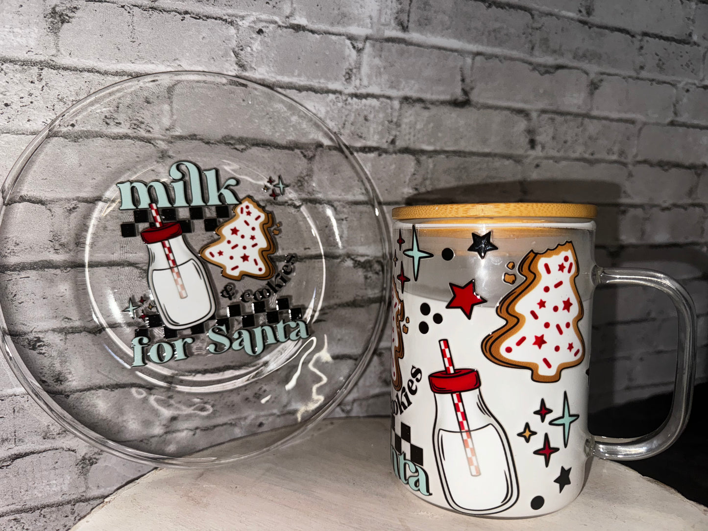 MILK AND COOKIES FOR SANTA CLEAR SET