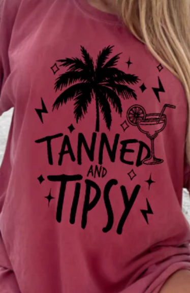 TANNED AND TIPSY T-SHIRT