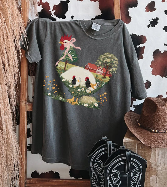 CHICKEN DESIGNS T-SHIRT