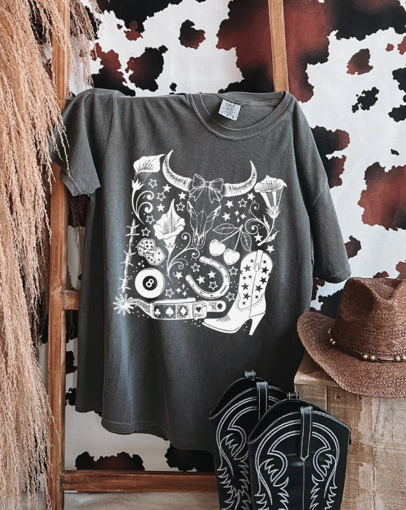 WESTERN COW 8 BALL T-SHIRT