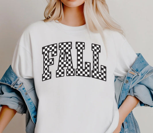 FALL CHECKERED T-SHIRT
