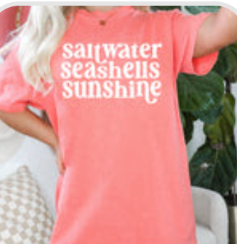 SALTWATER SEASHELLS SUNSHINE T-SHIRT